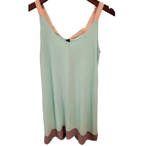 Silk Blend Colorblock Mini Slip Dress S Pastel Bow Twee Coquette Babydoll - Picture 2 of 4